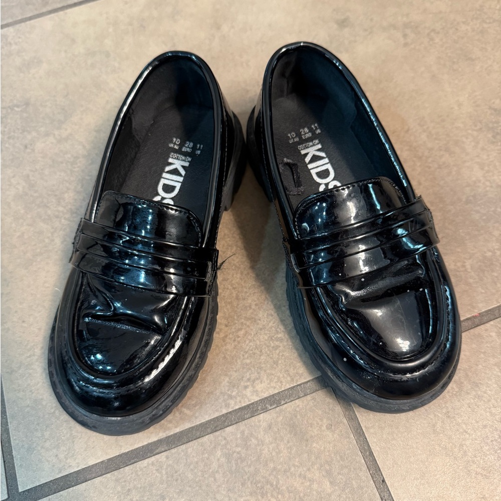 Kids Black Moccasins